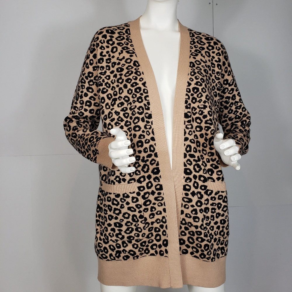Nicole Miller Leopard Print Cardigan